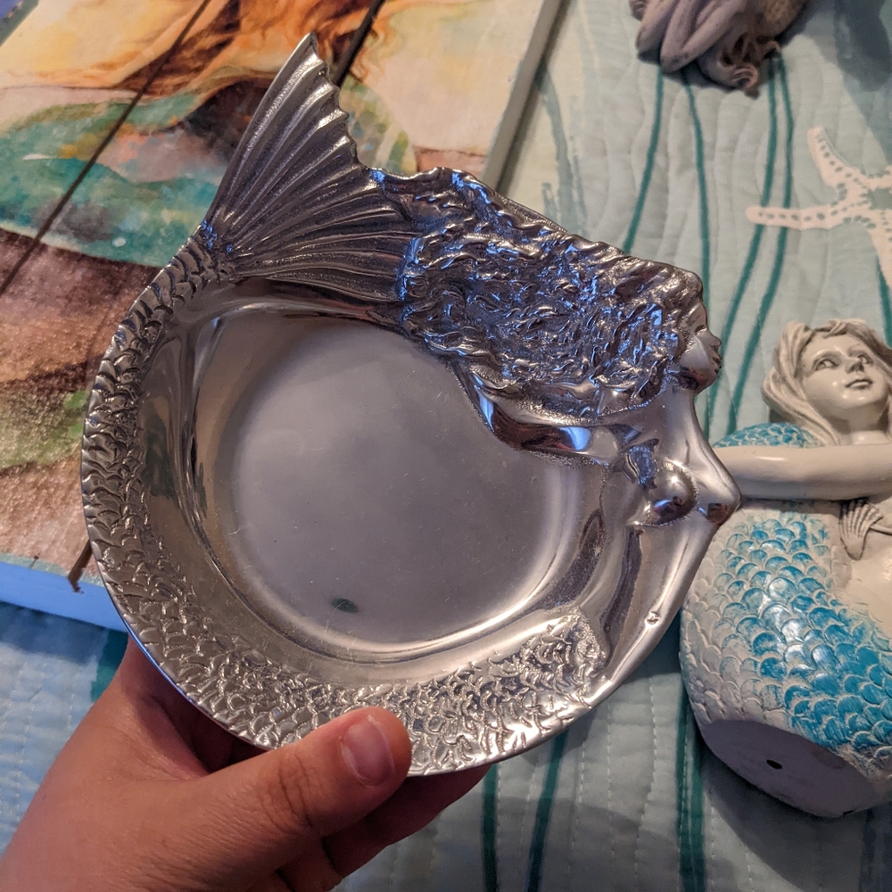 Silver Mermaid Dish